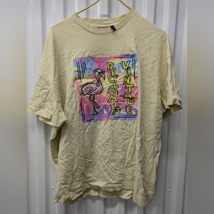 Reclaimed Vintage Cream Flamingo Tee